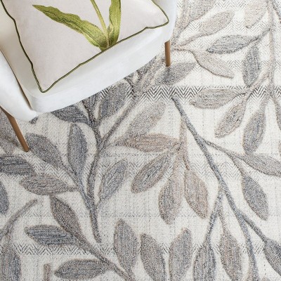 Southampton 6' Square Beige Tufted Wool Area Rug