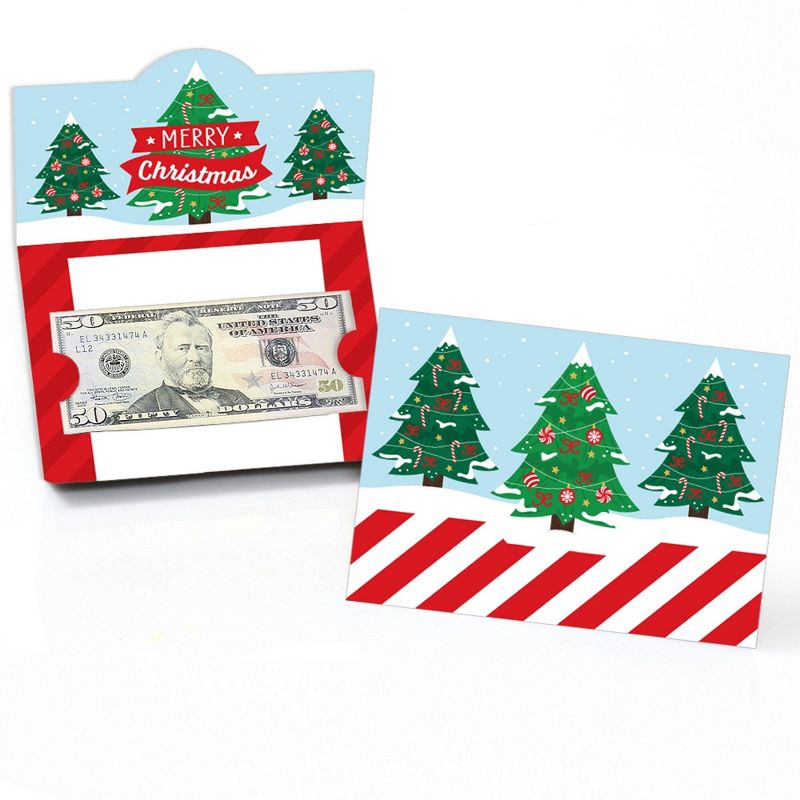 Big Dot of Happiness Snowy Christmas Trees - Classic Holiday Party Money and Gift Card Holders - Set of 8, 1 of 5