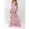 Mocamel Womens Boho Floral Print Halter Maxi Bodycon Dress Summer Sexy Backless Flowy Long Dresses Beach Vacation Sundress - 3 of 4