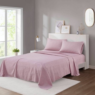 Blush Waves Twin Microfiber Sheet Set with Pillowcases