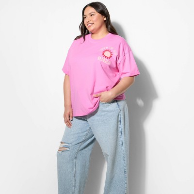 Women's Short Sleeve Oversized Graphic T-Shirt - Wild Fable™