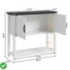 Farmhouse Entryway Table with 2-Door Console Table with Storage Shelf Sofa Tables Buffet Sideboard - 2 of 4