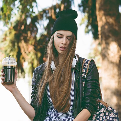 Solid Long Cuffed Beanie Skullies for Men and Women - image 2