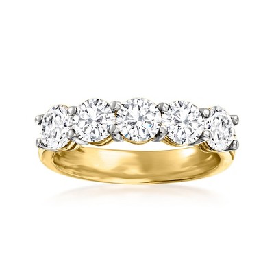 Ross-Simons 2.00 ct. t.w. Diamond 5-Stone Ring in 14kt Yellow Gold