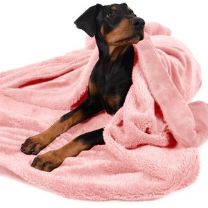 Kritter Planet Pink Large Dog Blanket, Super Soft Fluffy High Pile Fleece Dog Couch Blankets and Throws for Large Medium Small Dogs Cats, 50x60 inches - 1 of 4