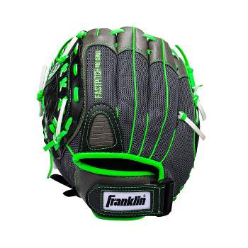 Franklin Sports PVC Windmill Series Left Handed Thrower Softball Glove - Gray/Lime Mesh (11.0")