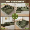 Minimalist Corduroy L-Shape Sectional with Chaise - Deep Seating Sleeper Sofa for Living Room & Lounge - 4 of 4