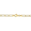 EVERLY JEWELRY | Yellow Plated Sterling Silver 5mm Fancy Paperclip Chain Bracelet - 7.5 in - 2 of 4