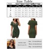 Women's Sexy Zipper V Neck Short Sleeve Faux Wrap Ruched Bodycon Sheath Cocktail Party Work Dress Slim Fit Elegant Wedding Guest Dresses - 3 of 4