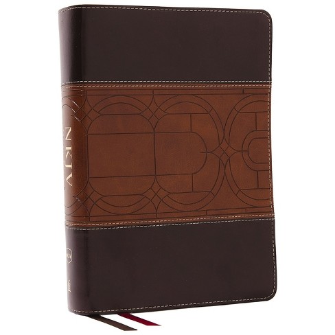 Nkjv Study Bible, Leathersoft, Brown, Full-color, Comfort Print - By ...