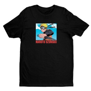 Naruto Shippuden Naruto Uzumaki Screenshot Crew Neck Short Sleeve Men's Black T-shirt - 1 of 3