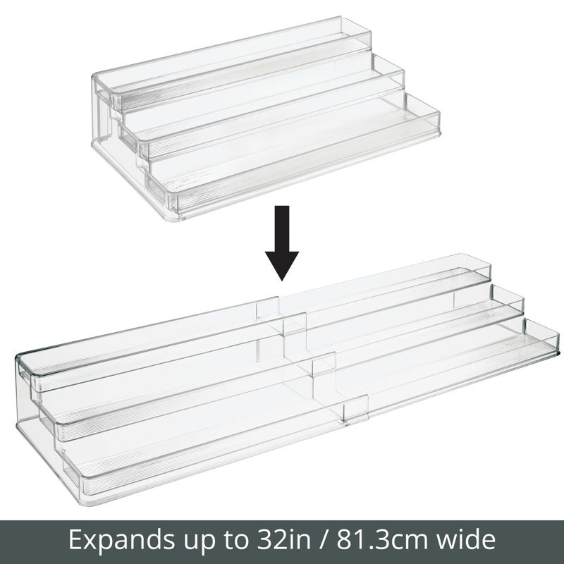 mDesign Plastic Shelf Adjustable & Expandable Spice Rack Organizer, 5 of 10
