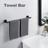WOWOW 36 in. Stainless Steel Wall Mounted Single Towel Bar in Brushed Nickel - 2 of 4