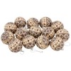 Northlight 14-Piece Brown Nordic Print Decoupage Christmas Ball Ornament Set, 2.25" (60mm) - 2 of 3