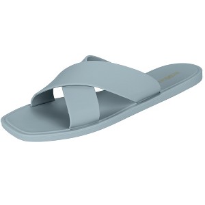 ROXONI Women Slippers Shower Pool Sandals Criss Cross Bathroom Quick Drying Slippers - 1 of 4