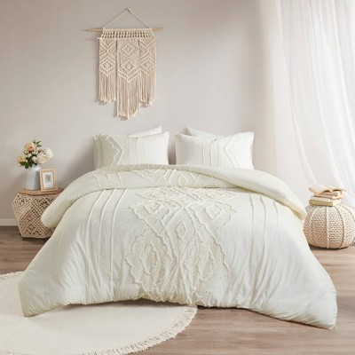 King White Cotton Reversible Comforter Set