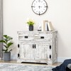 Industrial Sideboard Buffet Cabinet, Kitchen Cabinet with 2 Drawers, 2 Doors, Adjustable Shelf Coffee Bar Cabinet - 2 of 4