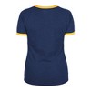 MLB Milwaukee Brewers Women's Heather Bi-Blend Ringer T-Shirt - 2 of 4