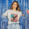 Simply Sage Market Women's Distressed Patriotic Free Eagle Short Sleeve Graphic Tee - 2 of 4