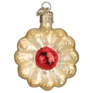 Old World Christmas 2.5 Inch Spritz Cookie Ornament Cherry Center Tree Ornaments - 1 of 3