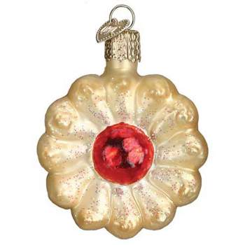 Old World Christmas 2.5 Inch Spritz Cookie Ornament Cherry Center Tree Ornaments