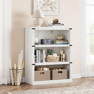 3 Tier Bookcase, Freestanding Wooden Bookshelf Storage Organizer Display Shelf, for Display of Books & Home Decor - 1 of 4