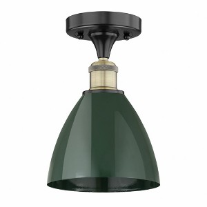 Plymouth Dome - 1 Light Semi-Flush Mount In Industrial Style-11.25 Inches Tall and 7.5 Inches Wide - 1 of 1