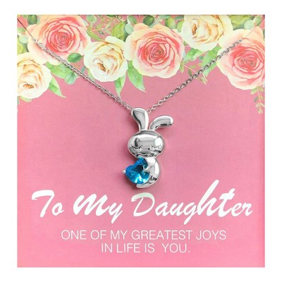 Mother Daughter Greeting Card Sterling Silver Linked Circles Necklace for Women Ginger Lyne Collection