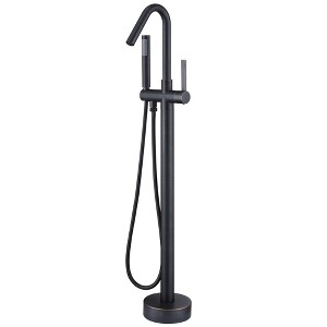 CASAINC Single-Handle High Arch Floor Mounted Freestanding Tub Faucet with Hand shower - 1 of 4