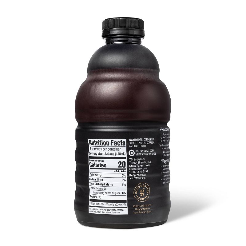 Cold Brew Coffee Concentrate Black Unsweetened - 32floz - Good &#38; Gather&#8482;, 3 of 5