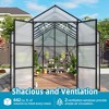 Gulches 8x12FT Walk in Polycarbonate Greenhouse Raised Base Anchor Heavy Duty Aluminum Frame Drainage All Season Outdoor Backyard - 4 of 4