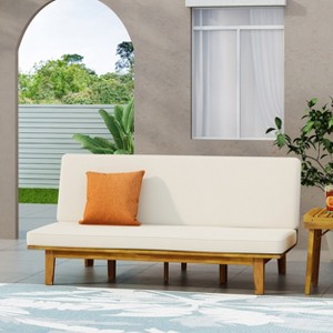 Maggift Patio Accent Chairs with Upholstered, Ergonomic Modern Design, Suitable for Lawn, Garden and Porch, Beige, 75" * 35.25" * 28" - 1 of 4