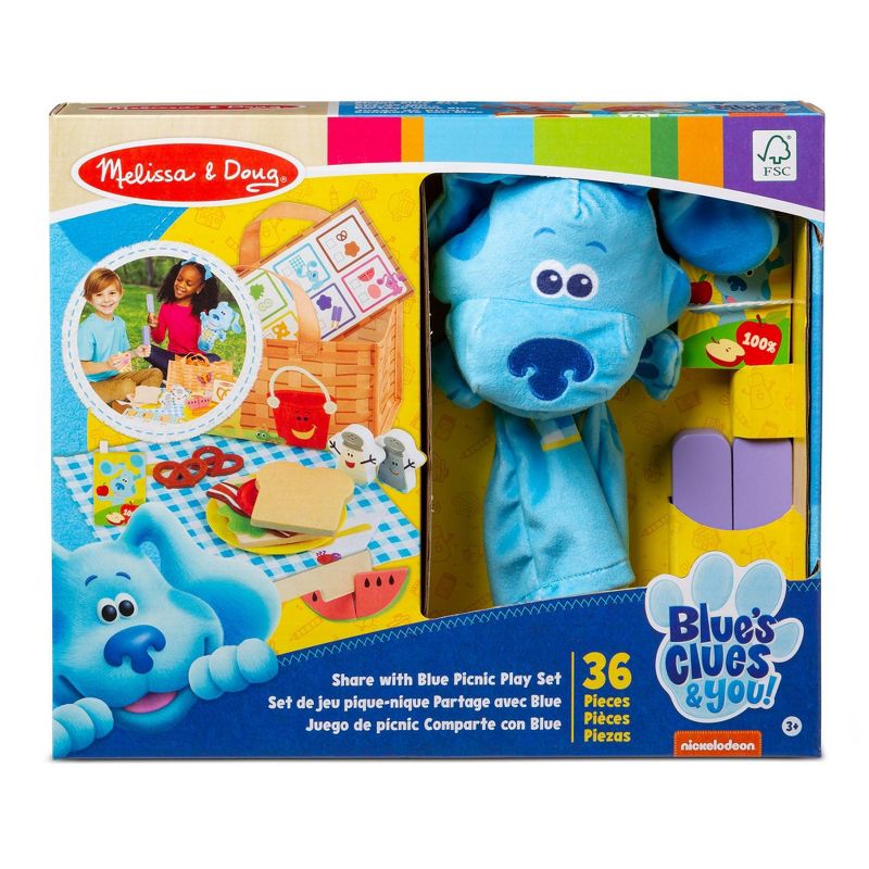 Melissa &#38; Doug Blues Clues &#38; You! Share with Blue Picnic Play Set with Hand Puppet, 4 of 13
