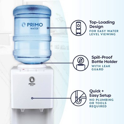 Primo White Freestanding Hot and Cold Water Dispenser