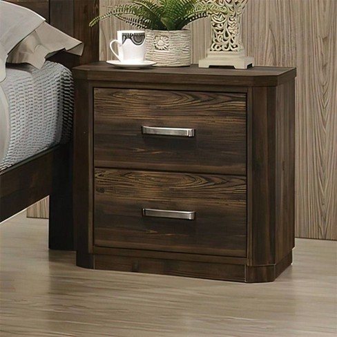 Walnut on sale nightstand target