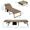 Aghana Digitals 2-Pack Foldable Mesh Pool Lounge Chairs with 5 Recline Positions, Reading Hole, - 3 of 4