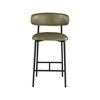 Meridian Furniture,Lupita Olive Vegan Leather Counter Stool, Set of 2 - 2 of 4