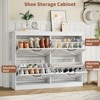 Garvee Shoe Storage Cabinet with 4 Flip Drawers, Shoe Storage Organizer Cabinet, Freestanding Wood Shoe Rack Cabinet for Entryway, Hallway, Foyer - 4 of 4