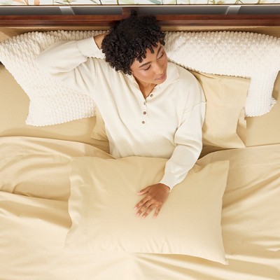 Standard Dark Teal Cotton Flannel Pillowcase Set