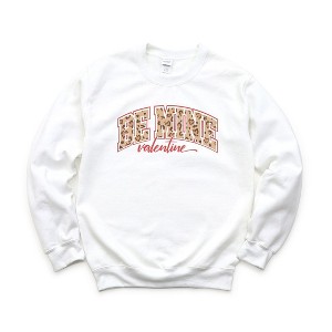 Simply Sage Market Women's Graphic Sweatshirt Be My Valentine Varsity Leopard - 1 of 2