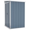 VidaXL Wall-mounted Garden Shed Gray 46.5"x39.4"x70.1" Galvanized Steel - 2 of 4