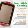 NutriChef 2-Piece Baking Pan Set - PFOA, PFOS, PTFE Free Nonstick Golden Coating Carbon Steel Bakeware - Kitchen Bake Cookie Sheet Stackable Tray - 4 of 4