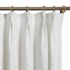 TWOPAGES Liz Collection Linen Blend Light Filtering Drape Pinch Pleat Unlined Curtains, Beige White, 1 Panel - 4 of 4
