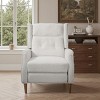 Art Leon Mid-century Recliner, Faux Leather Lounge Chair with Wood Chair Legs - 3 of 4