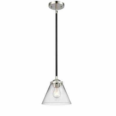 Cone - 1 Light Stem Hung Mini Pendant In Industrial Style-7.63 Inches Tall and 7.75 Inches Wide