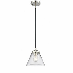 Cone - 1 Light Stem Hung Mini Pendant In Industrial Style-7.63 Inches Tall and 7.75 Inches Wide - 1 of 1