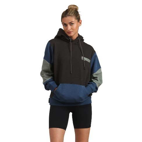 Members Only Women's Heather Colorblock Pullover Oversized Hooded