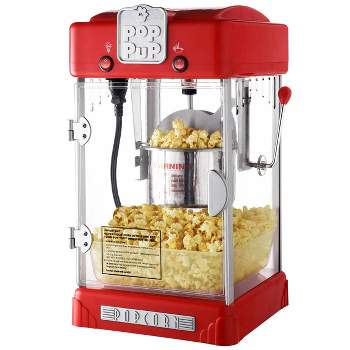 Great Northern Popcorn 2.5 oz. Pop Pup Kettle Portable Popcorn Machine - Electric Countertop Popcorn Maker - Red