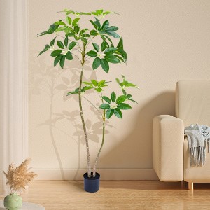 Artificial Umbrella Tree,Fake Plants,PVC Artificial Umbrella Plants, Indoor Fake Trees for Office Home Living Room Floor Patio Greening Porch Decor - 1 of 4