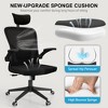 Sevobal Task And Office Chairs Ergonomic Office Chair With Headrest, Lumbar Support And Flip Up Arms, Adjustable Height, Black, 28.3"*20"*49.2" - 2 of 4